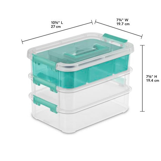 Sterilite Stack & Carry 3 Layer Storage Box
