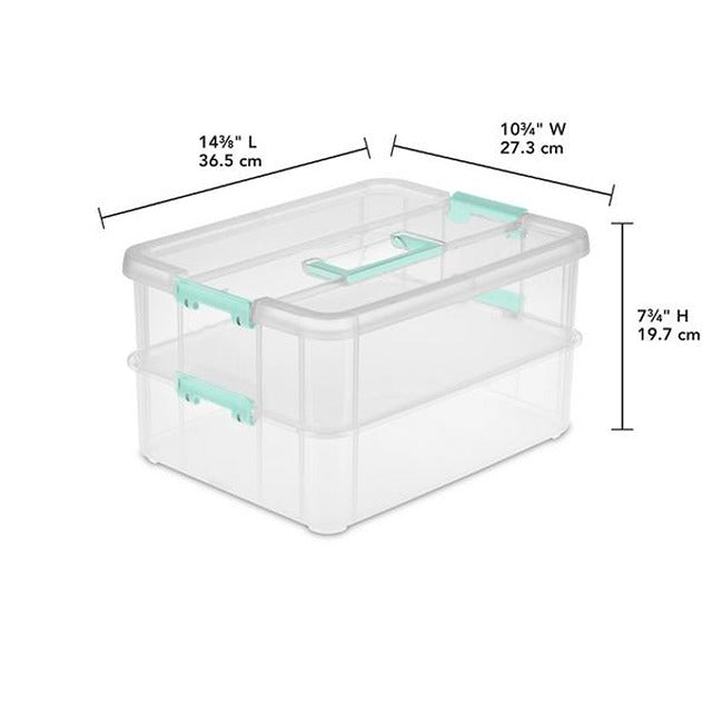 Sterilite Stack & Carry 2 Layer Storage Box