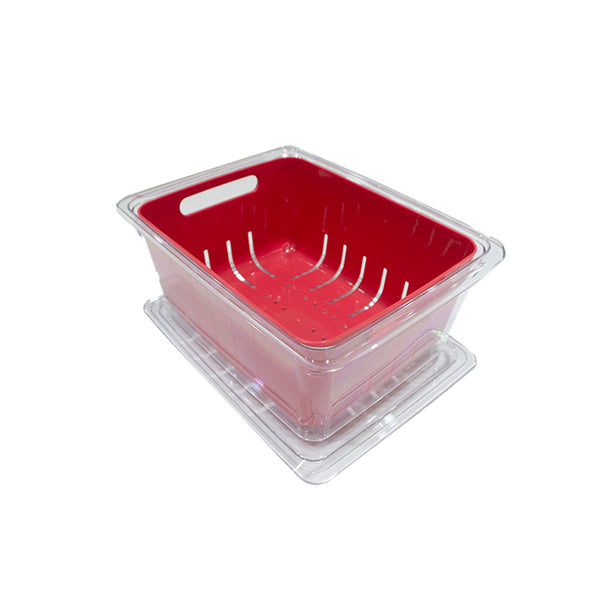Acrylic Freezer Bin With Inner Basket
