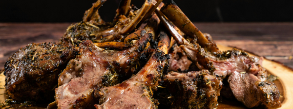 Herb-Crusted Rack of Lamb with Red Wine Reduction