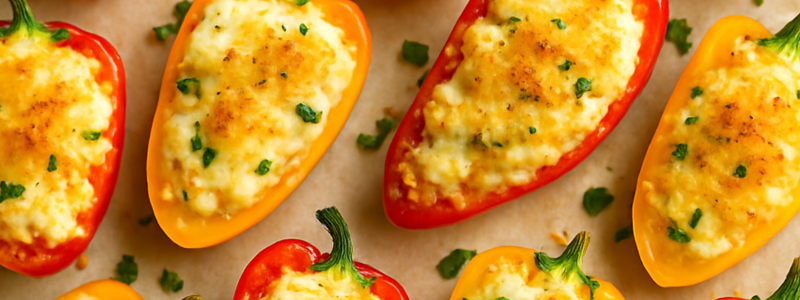 🧀 Crispy Stuffed Mini Bell Peppers