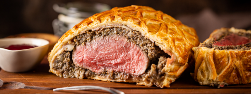 Lamb Wellington with Herb Spinach & Mushroom Duxelles