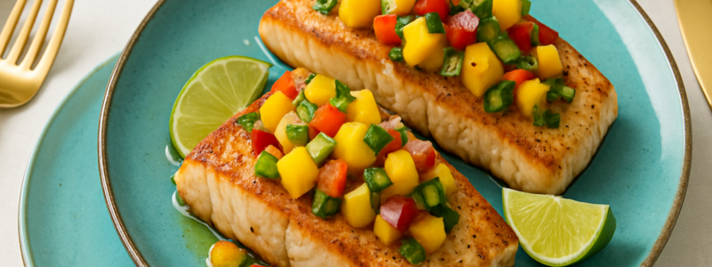 Pan-Seared Mahi Mahi with Fresh Mango Salsa