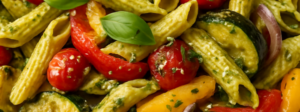 🍝 Roasted Vegetable & Pesto Pasta