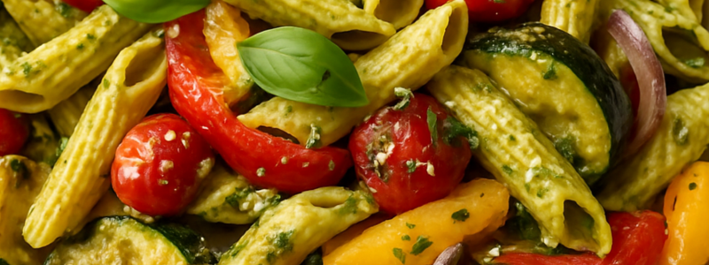 🍝 Roasted Vegetable & Pesto Pasta