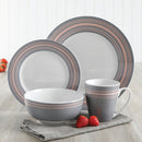 Gibson Silver Wind 16 Piece Dinnerware Set