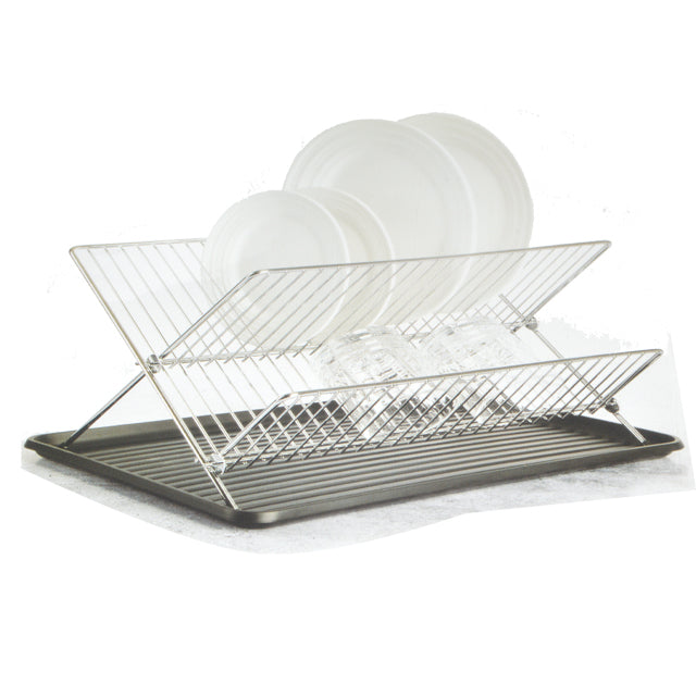 Gibson Fernsby 17.3" Folding Dish Drainer With Tray