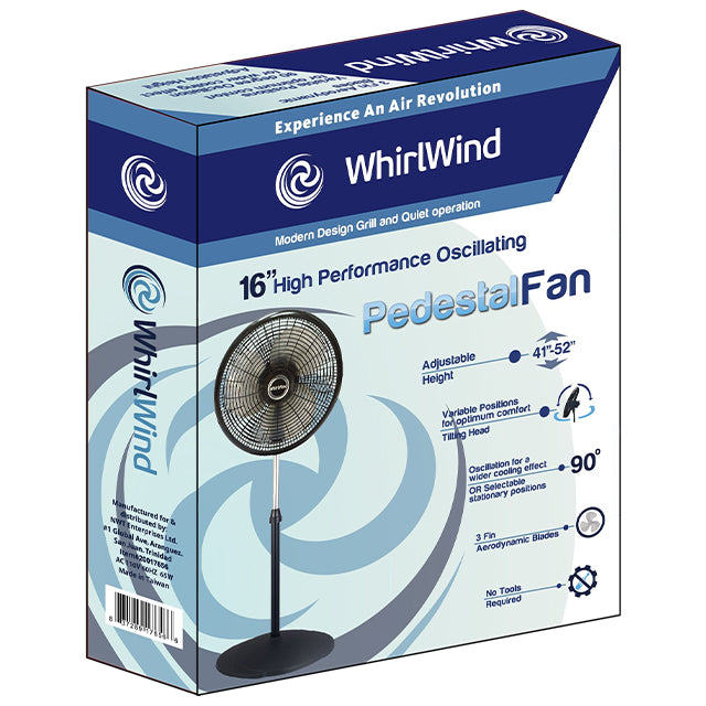 Whirlwind 16" High Performance Pedestal Fan