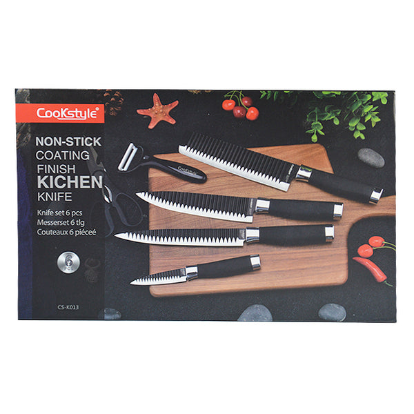 Cookstyle Non-stick Coated Kitchen Knife Set