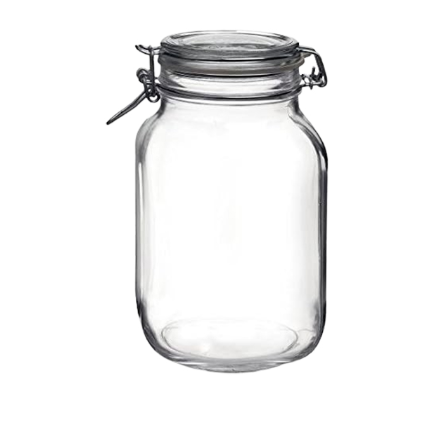 Air Tight Glass Jar with Clamp