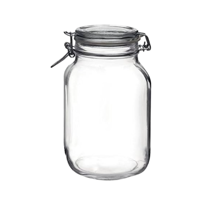 Air Tight Glass Jar with Clamp