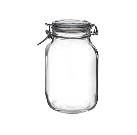 Air Tight Glass Jar with Clamp