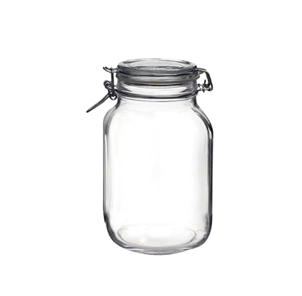 Air Tight Glass Jar with Clamp