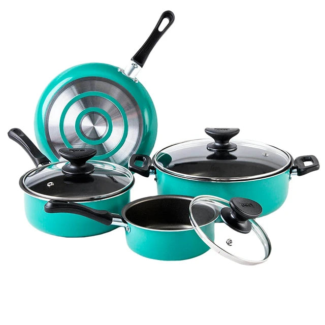 Cinsa 7pc Cookware Set (Emerald Green)