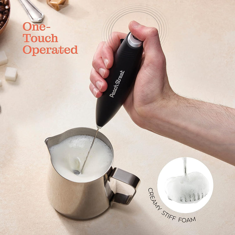 Peach Street Powerful Handheld Milk Frother Battery Operated (Not included)