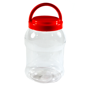 Round Plastic Storage Bottle With Screw Lid