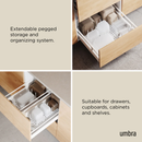 Umbra Peggy Drawer Organizer 2 Pack