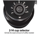 Hamilton Beach 2-14 Cup Burr Coffee Grinder with 18 Grind Settings