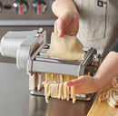 Choice Food Prep Electric Stainless Steel Hybrid Pasta Machine with 2-Speed Motor - 120V