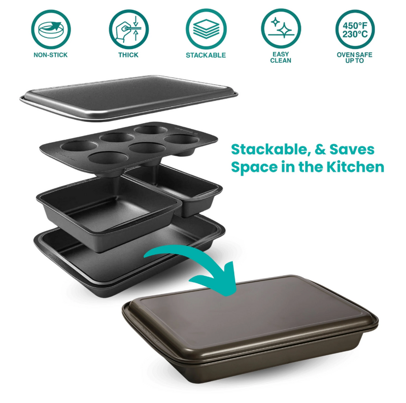 Baker's Secret 5pc Baking Pan Set