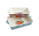 Pioneer Woman Spring Bouquet Baking Dish Set 2pc