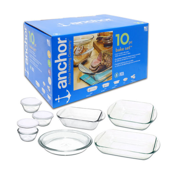 Anchor Hocking 10pc Bakeware Set
