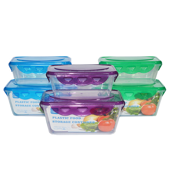 Plastic Food Storage Container 2pk 520ml/1100 ml