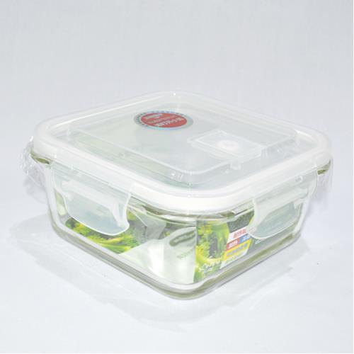 Glass storage dish w/snap lid 690 ML