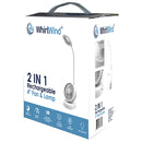 Whirlwind 4" Rechargeable Desk Fan With Lamp