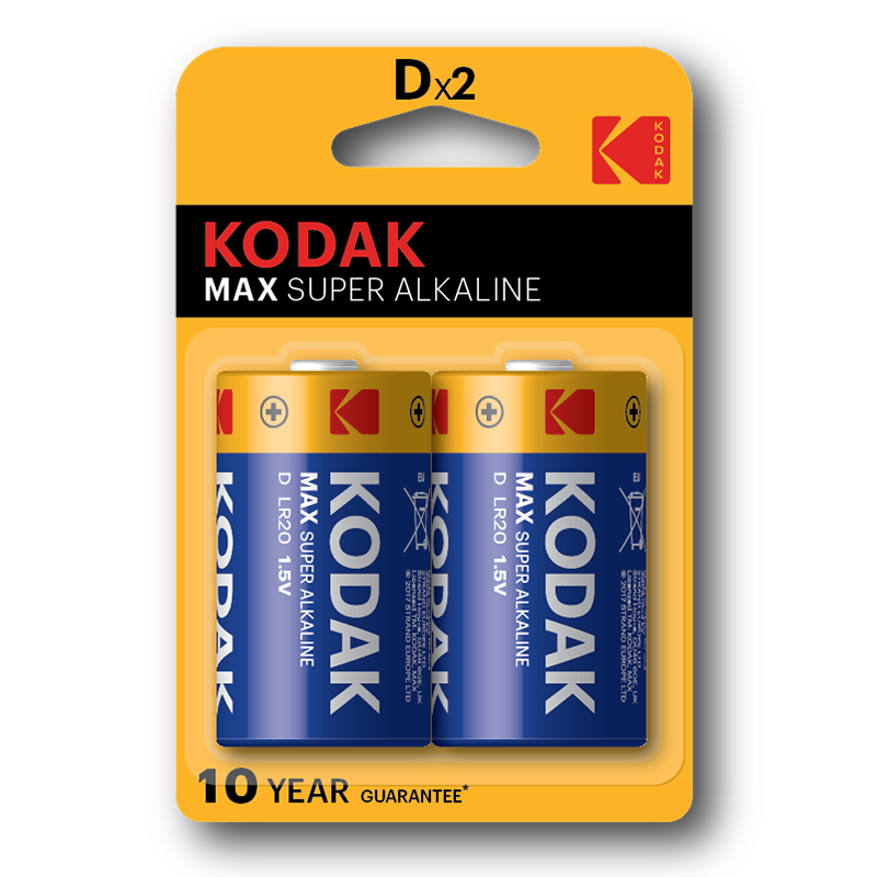 Kodak D Batteries 2pk
