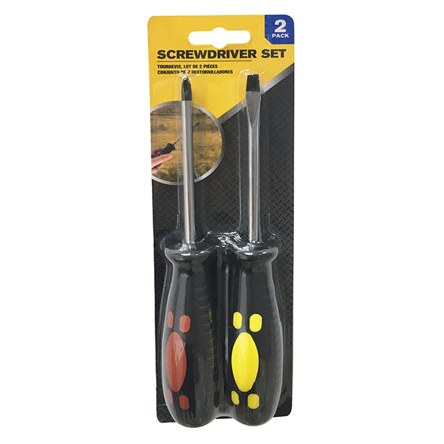 Screw Drivers With Magnetic Tips 2pk