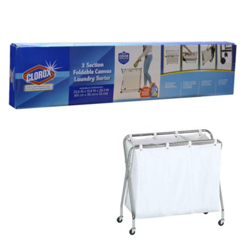 Clorox 2 Section Laundry Sorter X Frame