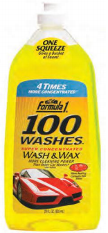 F1 100 Washes Wash & Wax 28 oz. (828 ml)