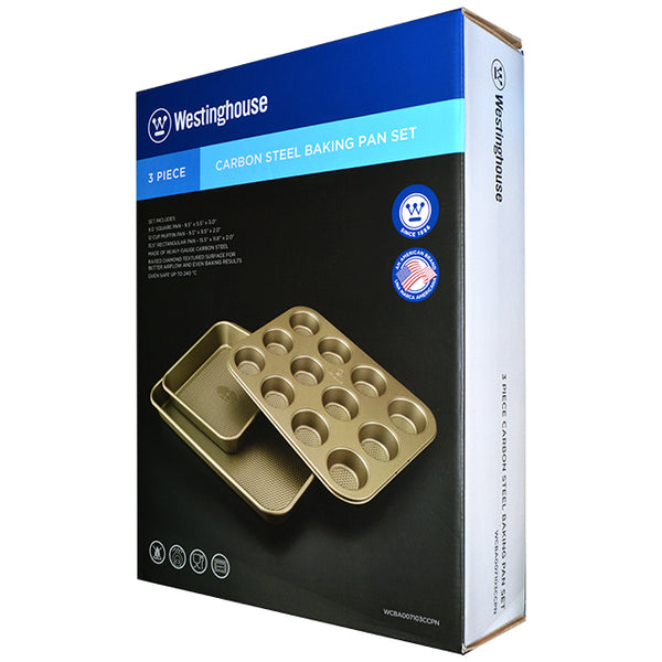 Westinghouse Carbon Steel Bakeware Set 3pc