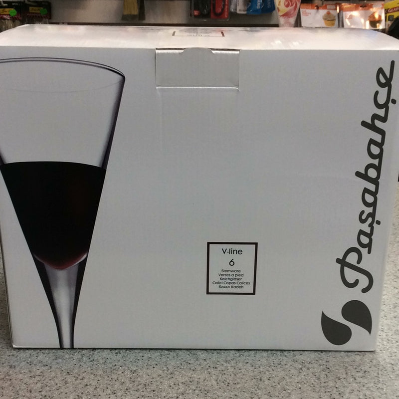 Pasabache V-Line Wine Glass Set 6pk