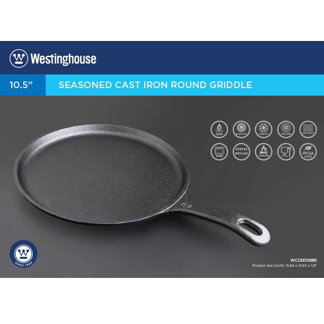 Westinghouse 10.5" Griddle Cast Iron
