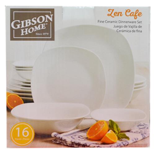 Gibson Zen Cafe 16pc Dinner Set